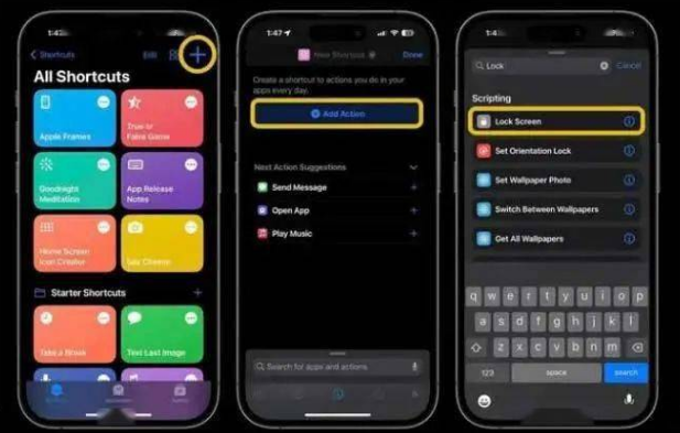 中卫苹果14锁屏维修店分享iPhone14升级iOS16.4后如何创建锁屏快捷方式 
